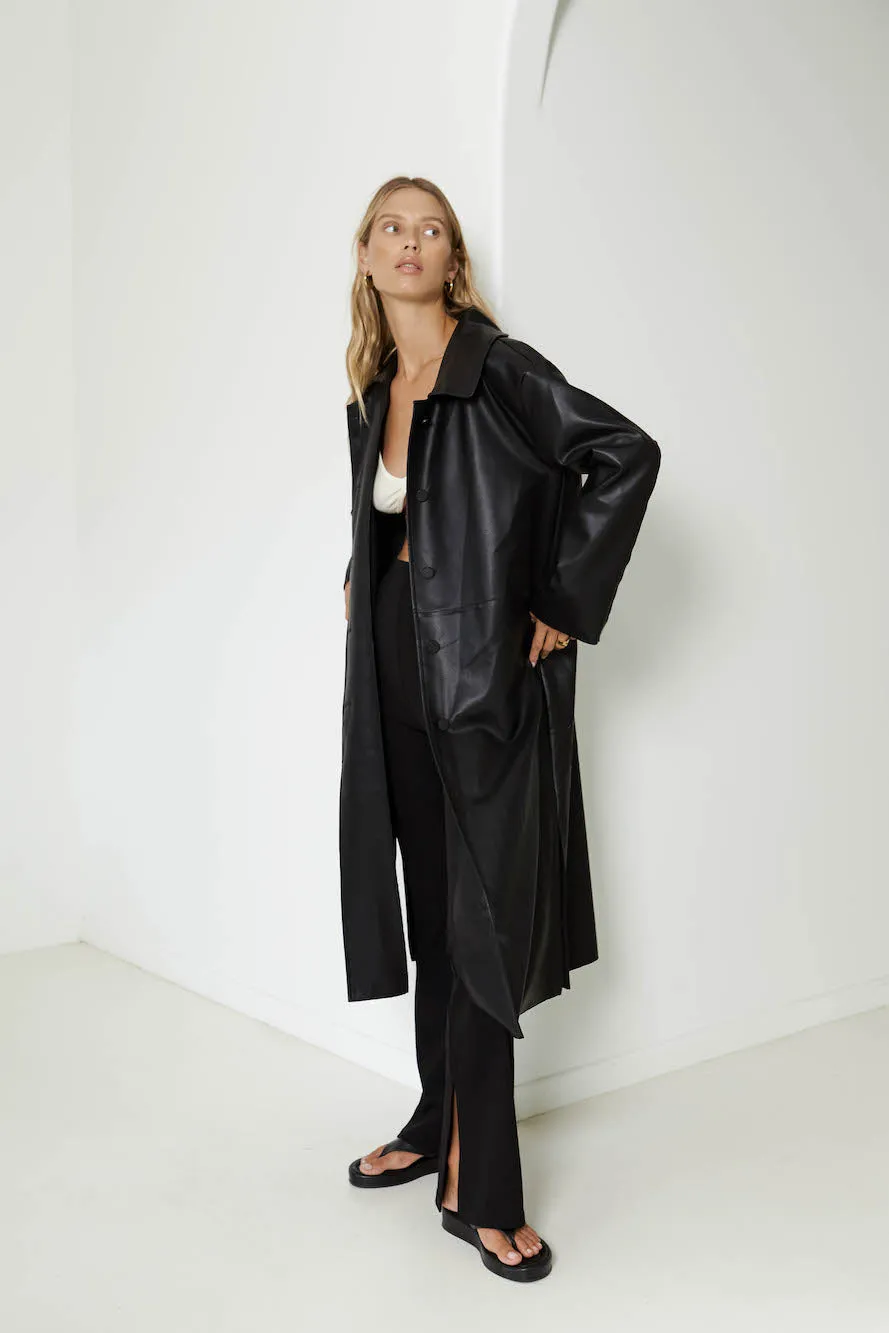 SNDYS Haven Trench Coat Black sold by Fortunate One product image thumbnail 5