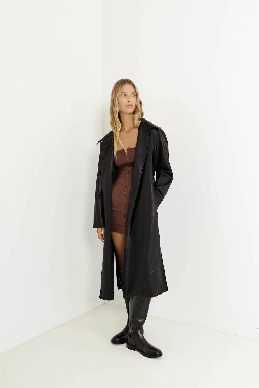 SNDYS Haven Trench Coat Black sold by Fortunate One product image thumbnail 3