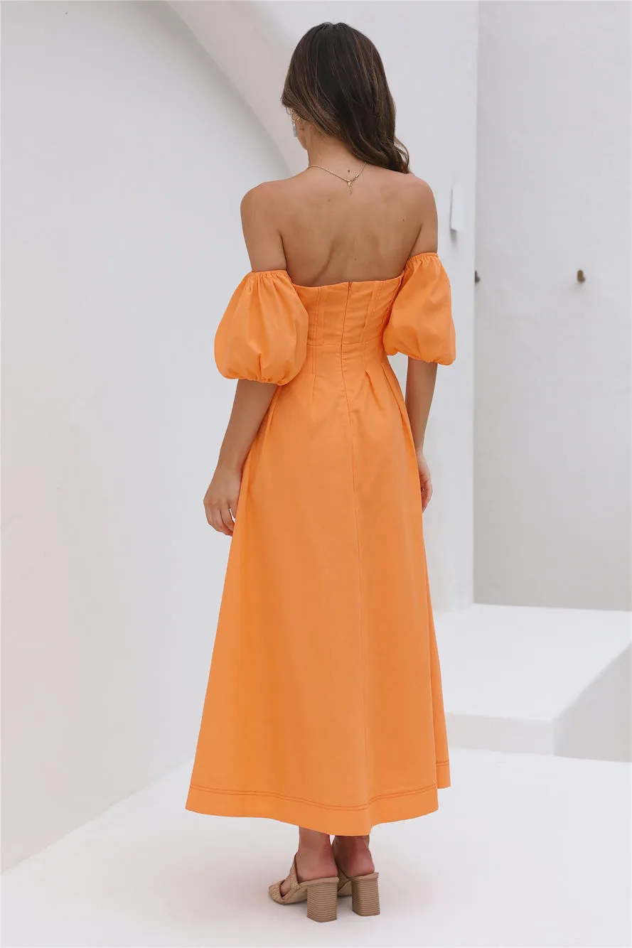 Sunset Hour Maxi Dress Orange sold by Fortunate One product image thumbnail 5