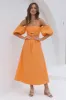 Sunset Hour Maxi Dress Orange sold by Fortunate One