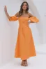 Sunset Hour Maxi Dress Orange sold by Fortunate One
