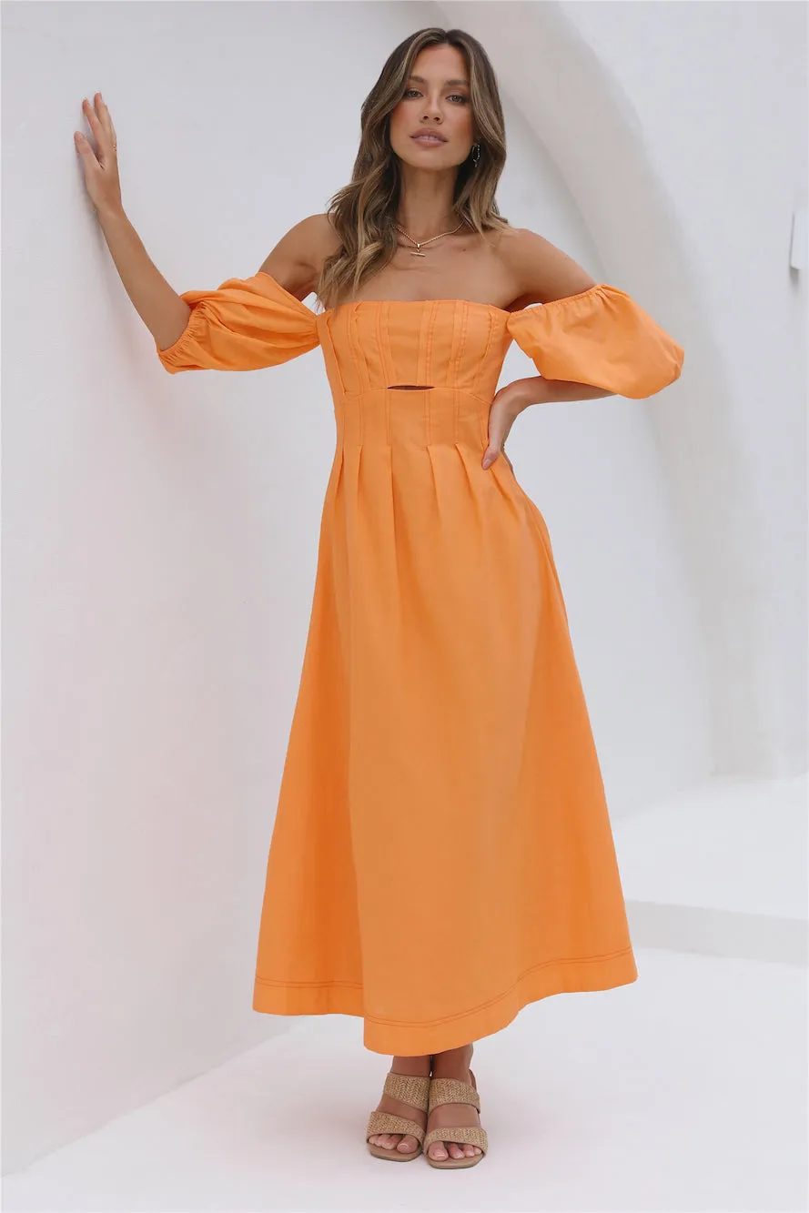 Sunset Hour Maxi Dress Orange sold by Fortunate One product image thumbnail 3