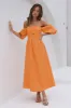 Sunset Hour Maxi Dress Orange sold by Fortunate One