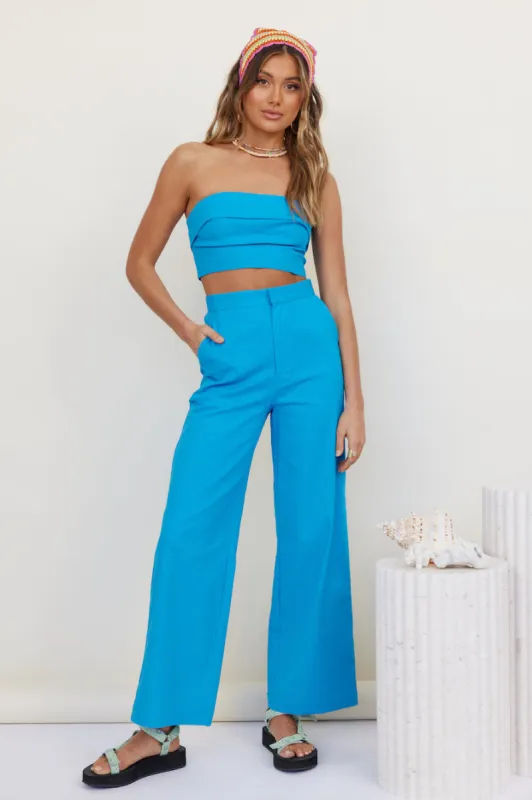 In Hindsight Pants Blue sold by Fortunate One