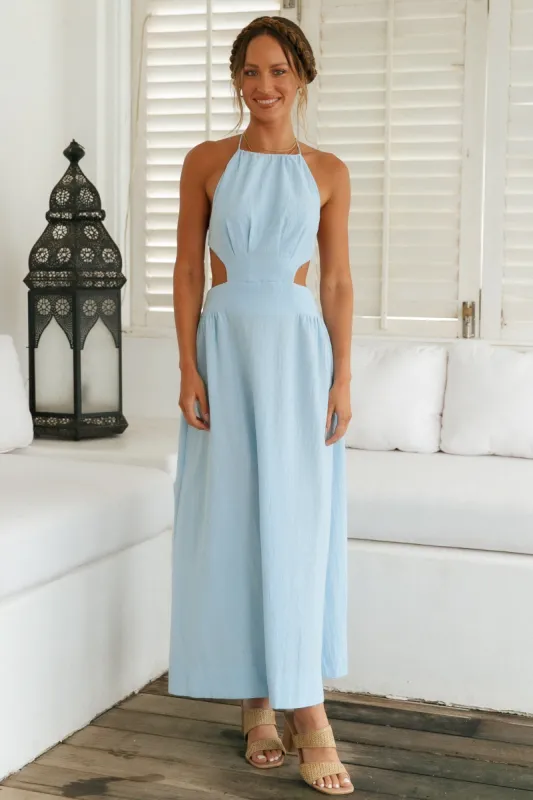Secrets From Summer Maxi Dress Blue sold by Fortunate One