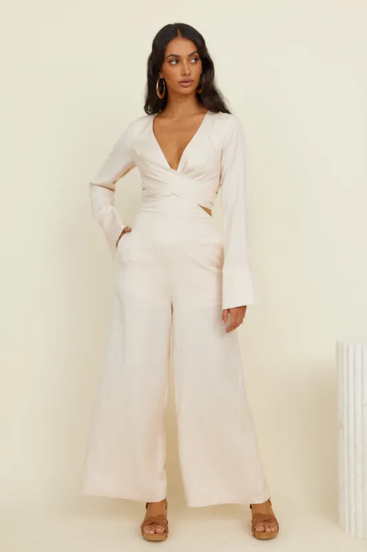 Happy Moments Jumpsuit Beige sold by Fortunate One