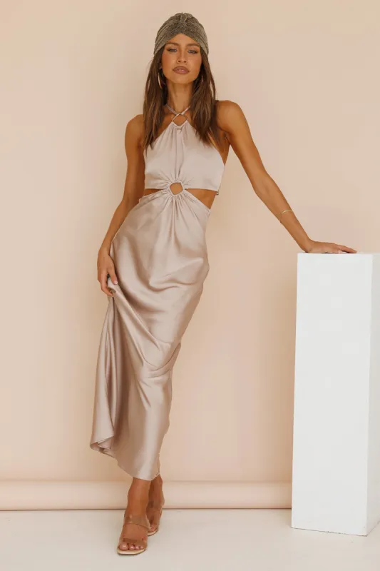 Soul Voices Maxi Dress Beige sold by Fortunate One