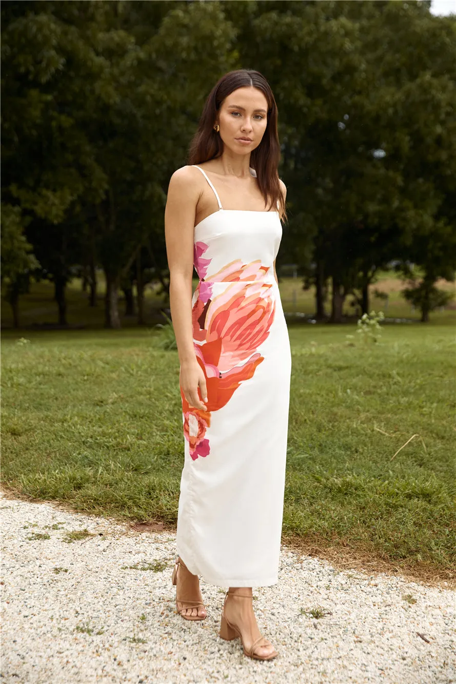 Bouquet Blooms Maxi Dress Orange sold by Fortunate One product image thumbnail 3