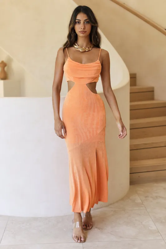 Reflection Maxi Dress Orange sold by Fortunate One
