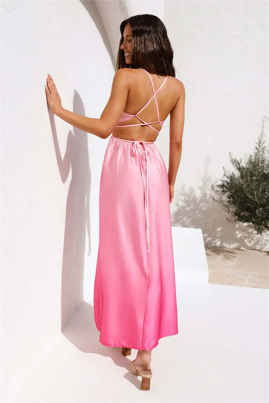 Sunset Falls Maxi Dress Pink sold by Fortunate One product image thumbnail 4