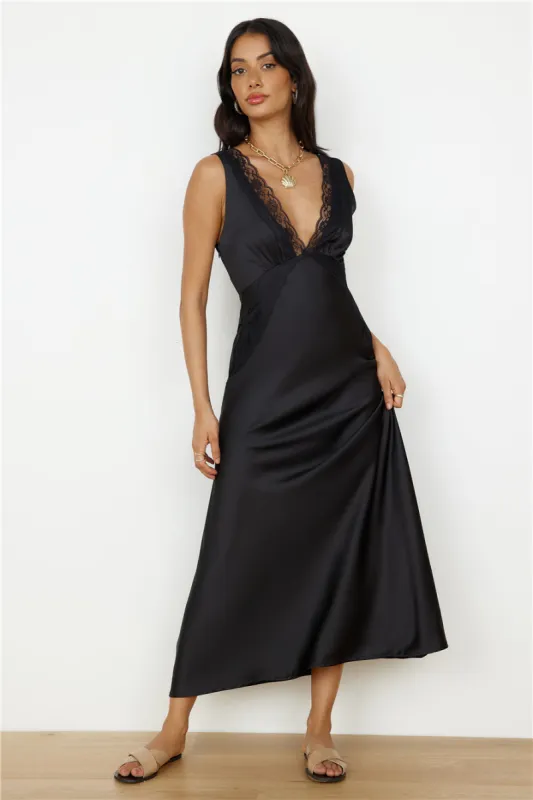 Dreaming Desire Maxi Dress Black sold by Fortunate One