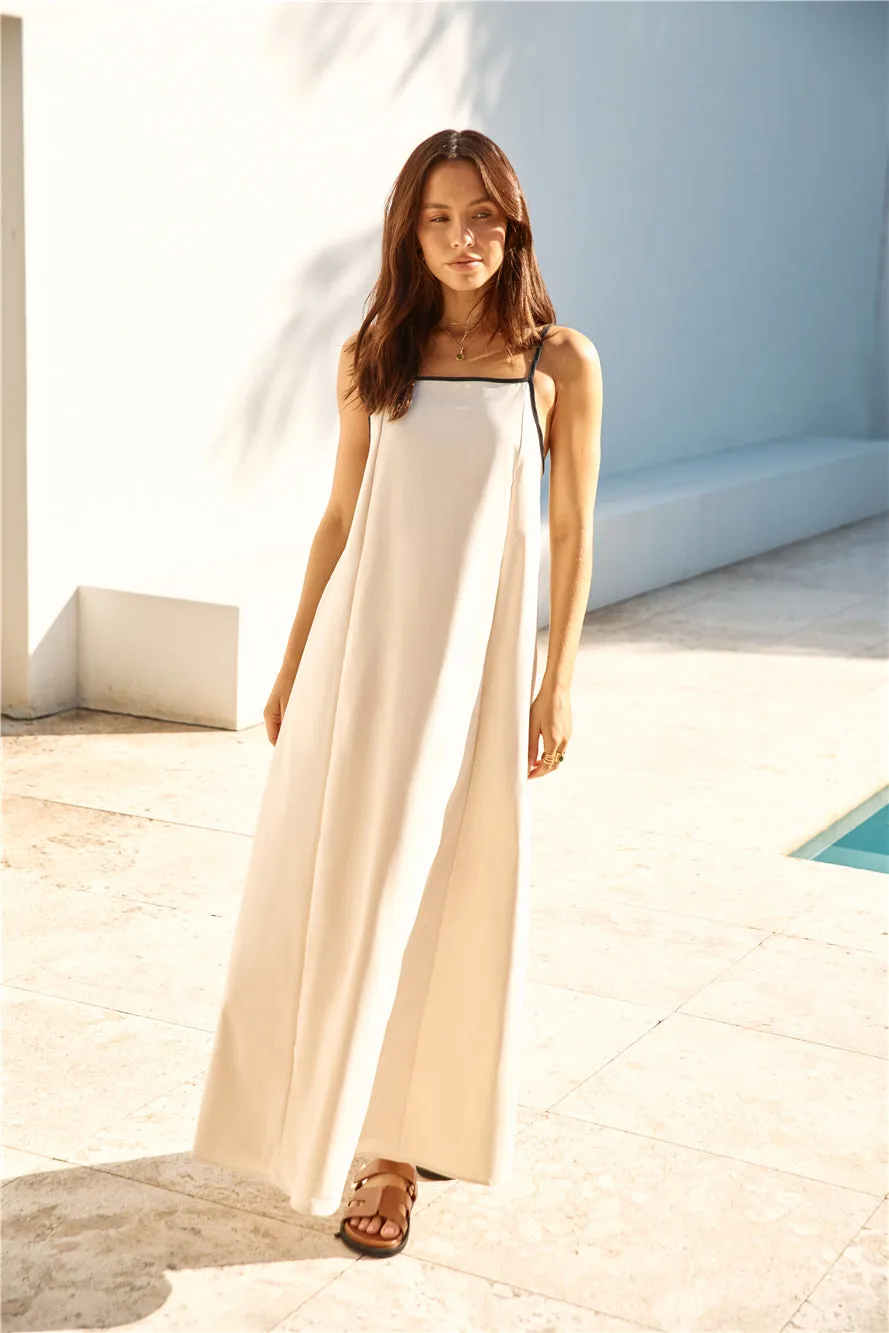 Looking Forward Maxi Dress Cream sold by Fortunate One
