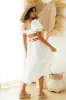 Soft Tides Maxi Dress White sold by Fortunate One