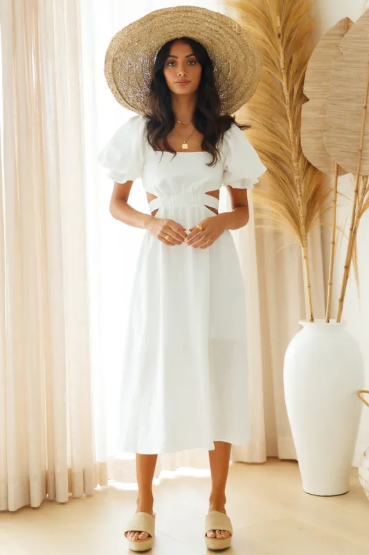 Soft Tides Maxi Dress White sold by Fortunate One