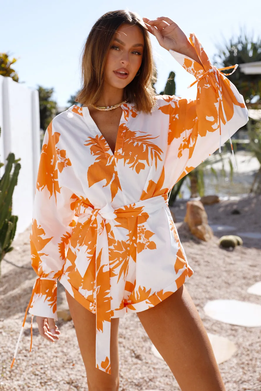 Free Flowing Playsuit Orange sold by Fortunate One product image thumbnail 2