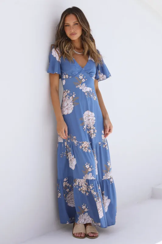 Love Again Maxi Dress Blue sold by Fortunate One