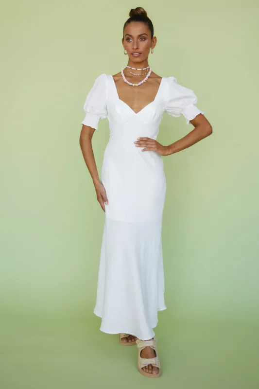 Calyx Maxi Dress White sold by Fortunate One