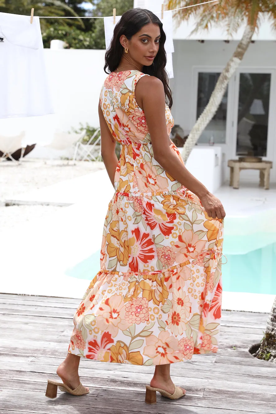 Summer Sweetheart Maxi Dress Orange sold by Fortunate One product image thumbnail 5