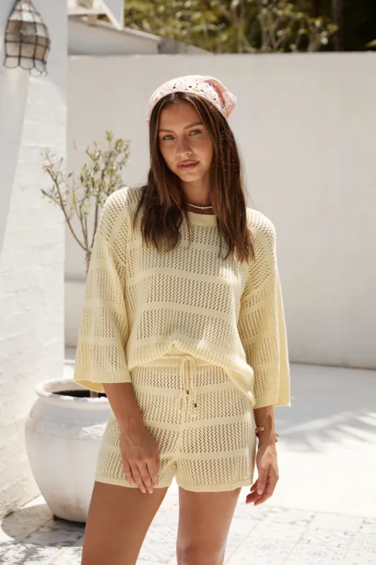 SEVEN WONDERS Samia Top Lemon sold by Fortunate One