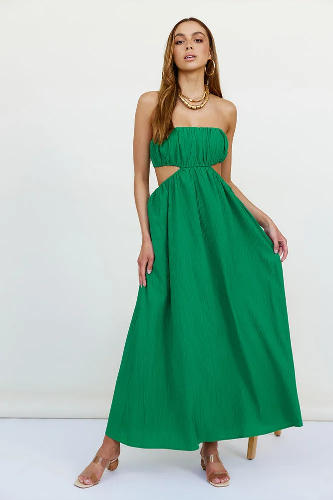 Delphina Maxi Dress Green sold by Fortunate One