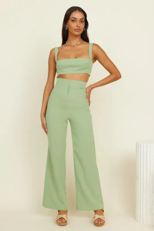 Memories Of Us Crop Top Green sold by Fortunate One