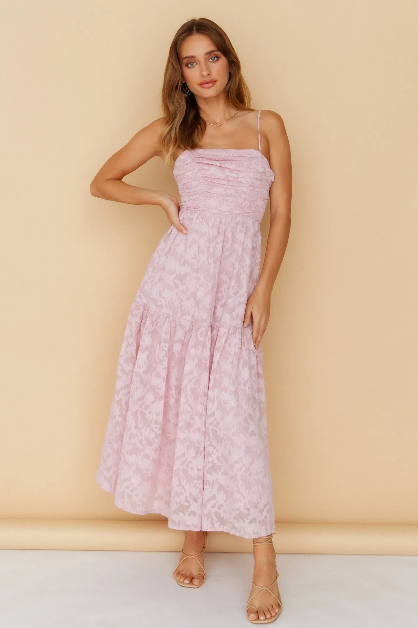 Instant Joy Maxi Dress Blush sold by Fortunate One