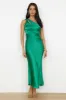 My Type One Shoulder Maxi Dress Green sold by Fortunate One