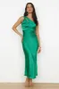 My Type One Shoulder Maxi Dress Green sold by Fortunate One