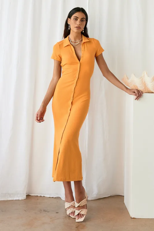 Going Slow Maxi Dress Orange sold by Fortunate One