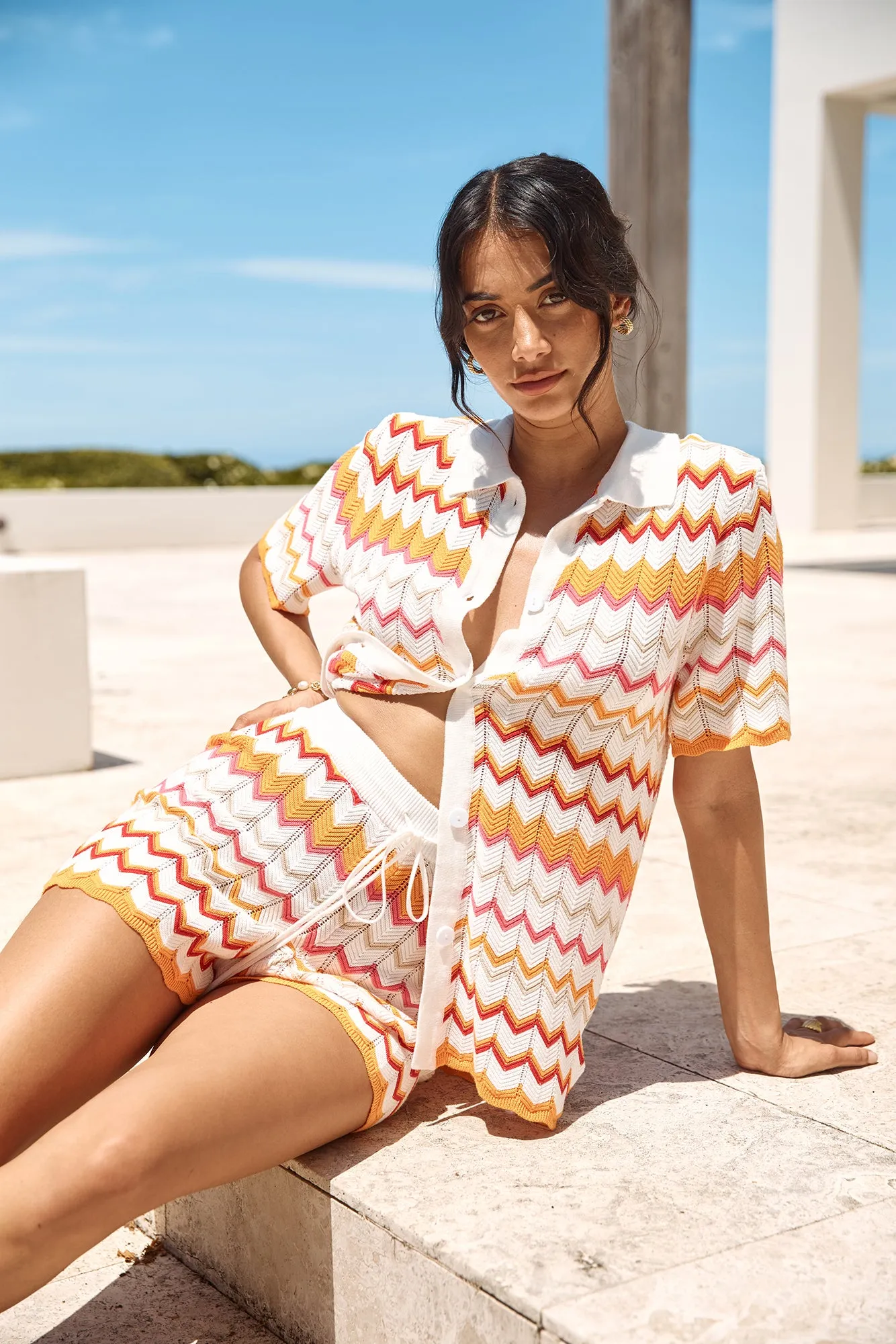 RUNAWAY THE LABEL Albie Top Orange Multi sold by Fortunate One product image thumbnail 4