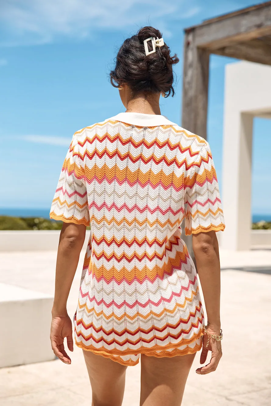 RUNAWAY THE LABEL Albie Top Orange Multi sold by Fortunate One product image thumbnail 5