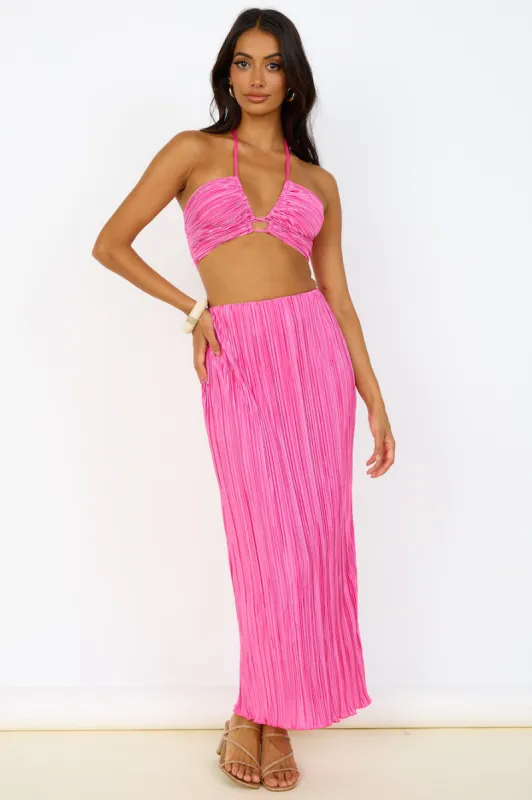 Surrender Yourself Maxi Skirt Pink sold by Fortunate One
