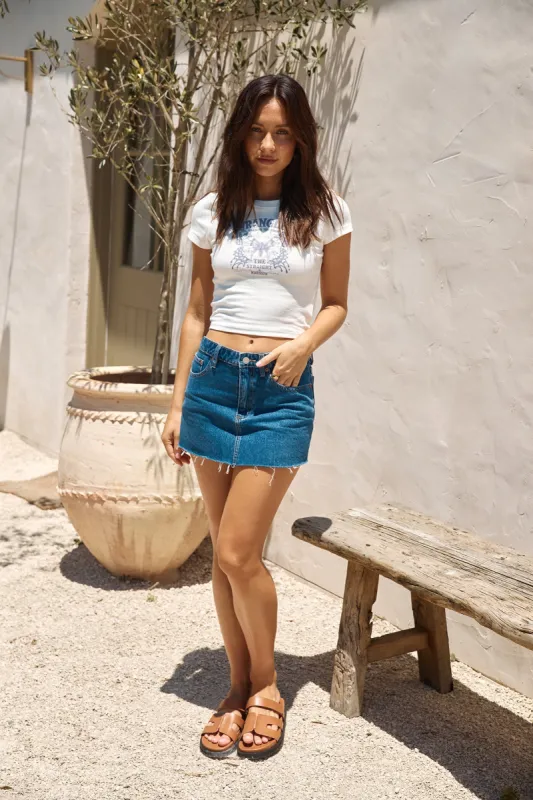 LEE Y2K Low Mini Skirt Famous Blue sold by Fortunate One