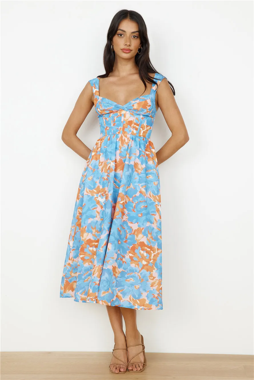 All Day Midi Dress Blue sold by Fortunate One product image thumbnail 4