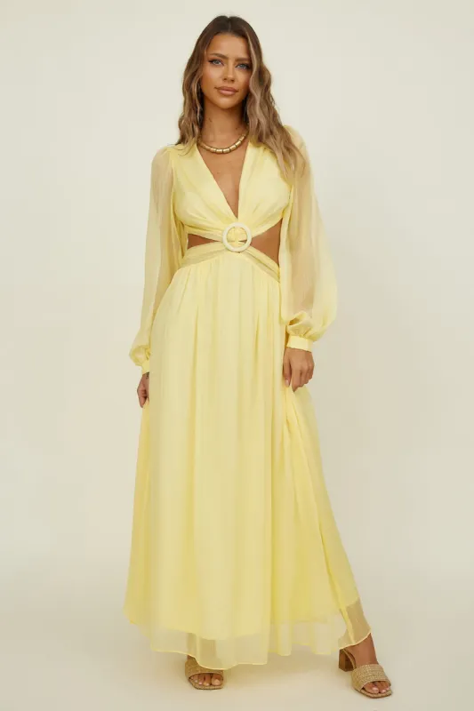 Celsius Maxi Dress Yellow sold by Fortunate One