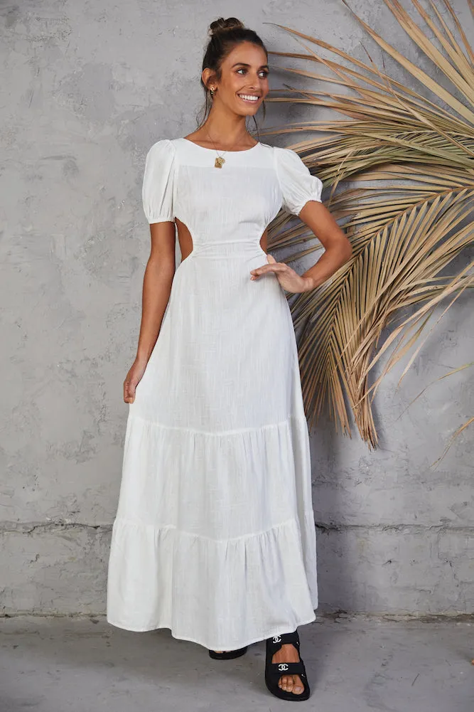 Open Promises Maxi Dress White sold by Fortunate One