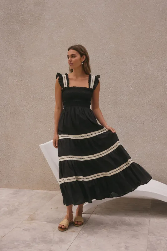 Monica Maxi Dress Black sold by Fortunate One