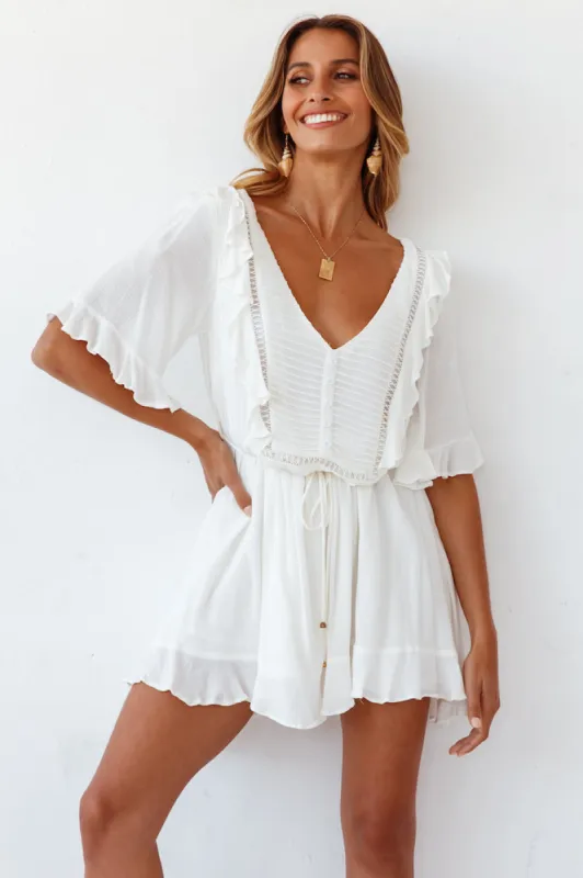 Wander Endlessly Dress White sold by Fortunate One