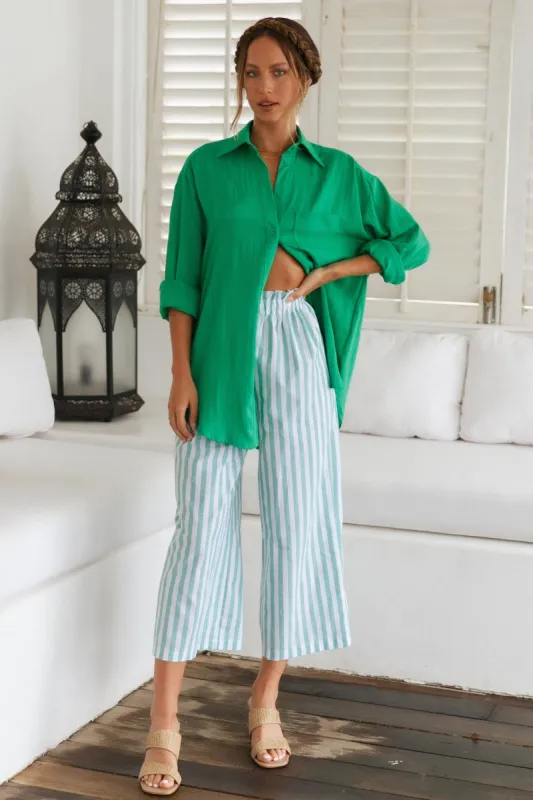 On The Flipside Pants Green sold by Fortunate One