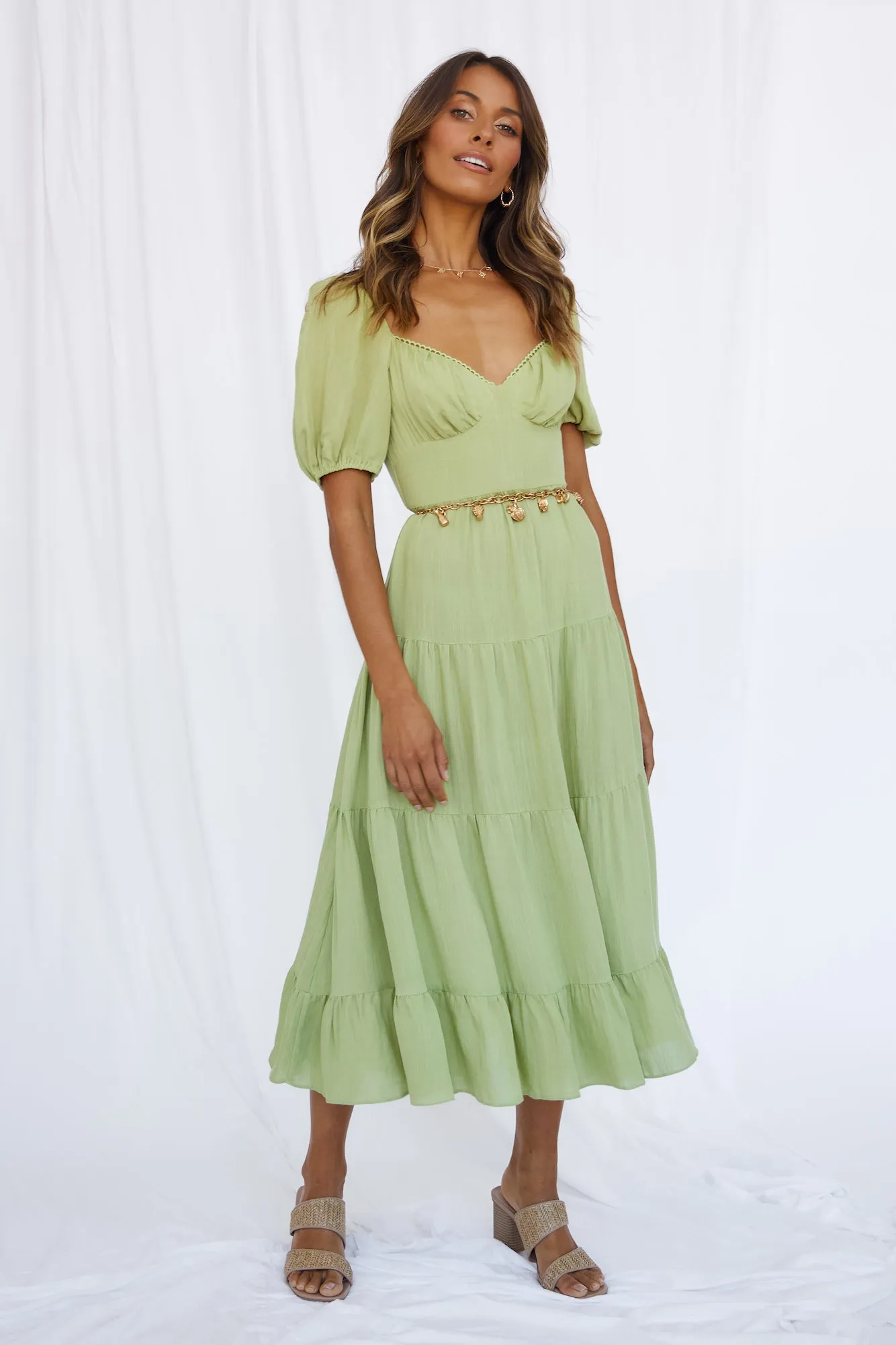 Gable End Maxi Dress Green sold by Fortunate One