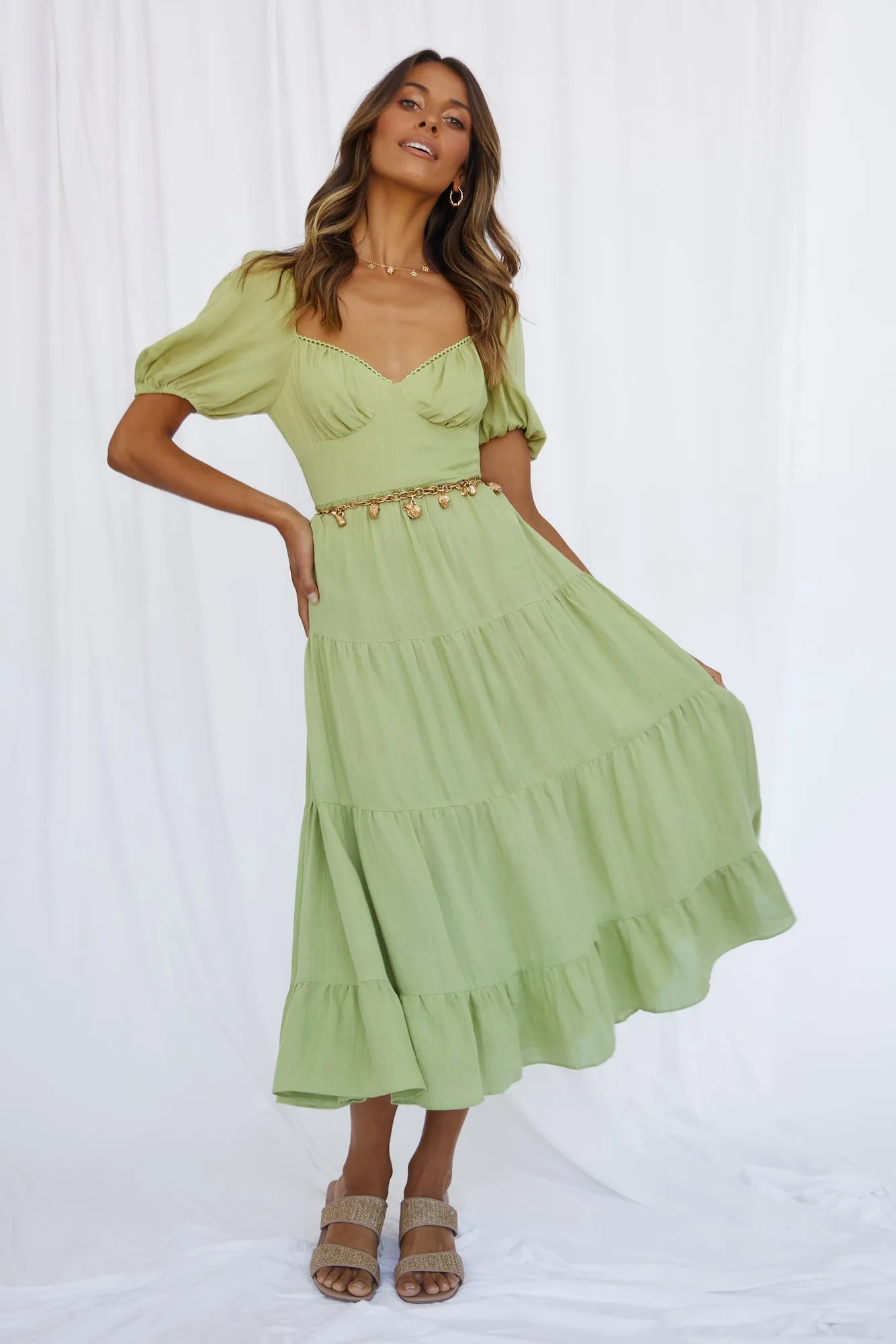 Gable End Maxi Dress Green sold by Fortunate One product image thumbnail 2