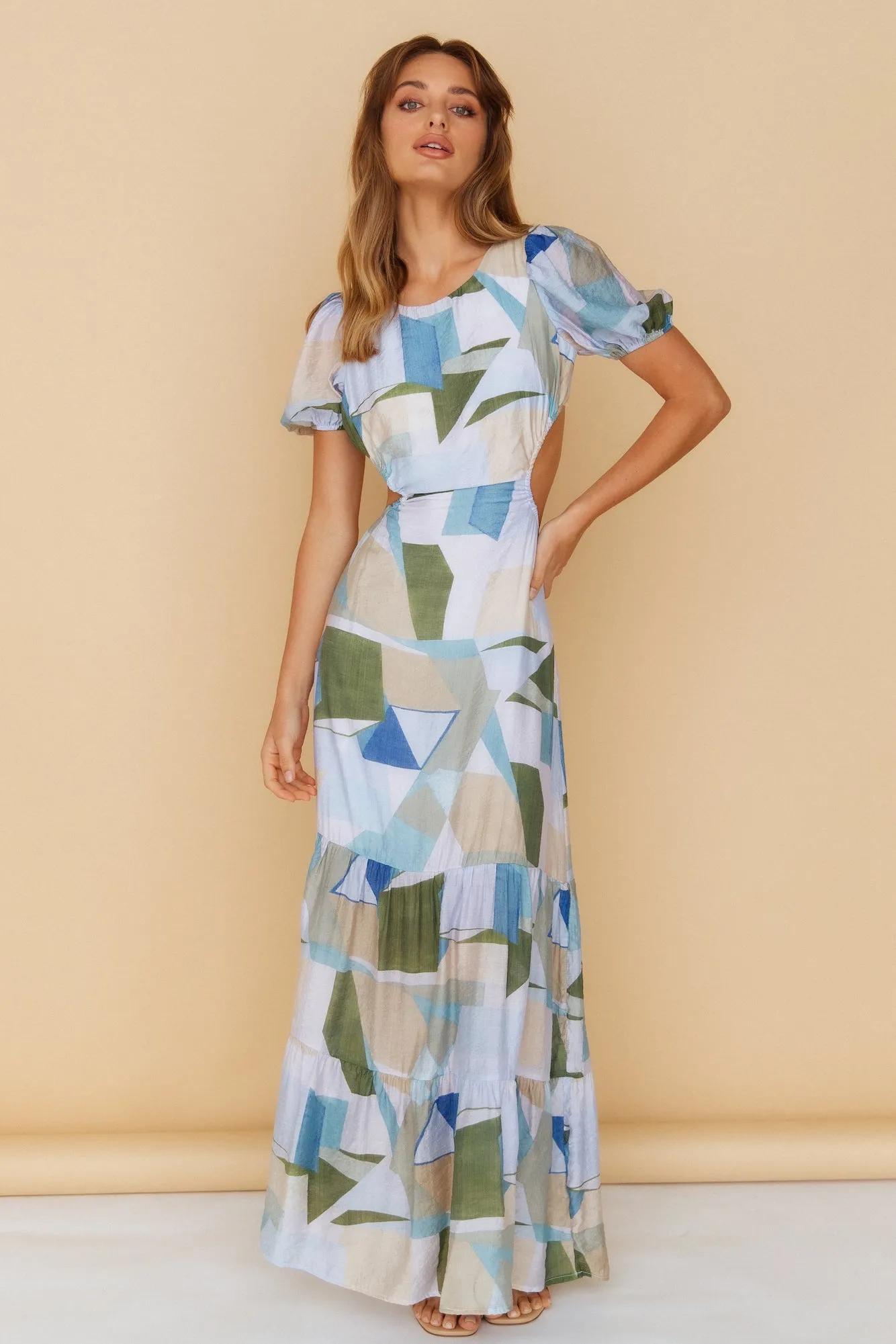 Impression Maxi Dress Blue sold by Fortunate One product image thumbnail 3