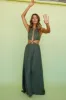 HELLO MOLLY Keep It Flowing Midi Dress Khaki sold by Fortunate One