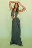 HELLO MOLLY Keep It Flowing Midi Dress Khaki sold by Fortunate One