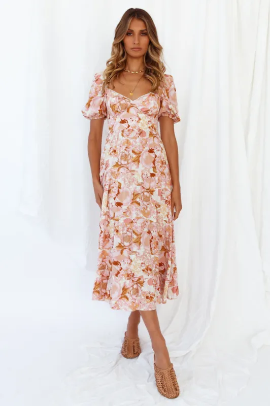 Koka Midi Dress Pink sold by Fortunate One