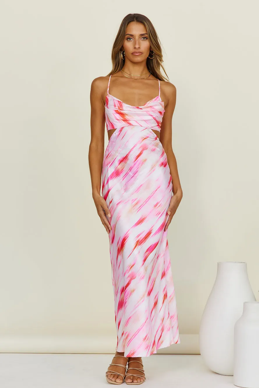 Water Colour Maxi Dress Pink sold by Fortunate One product image thumbnail 5