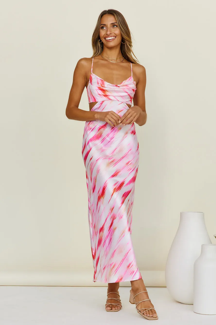 Water Colour Maxi Dress Pink sold by Fortunate One product image thumbnail 4