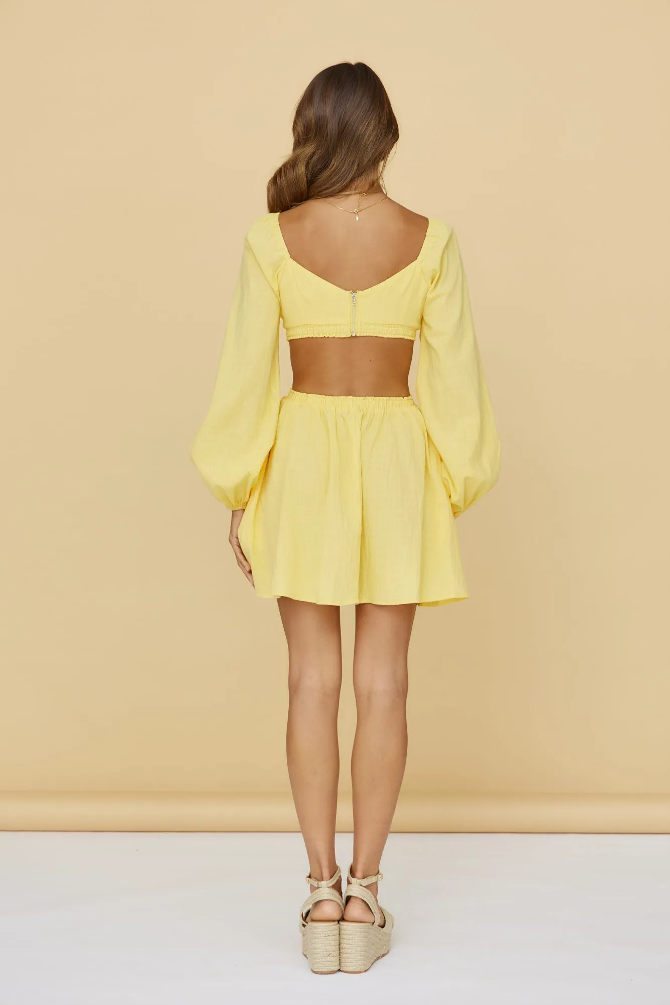 SEVEN WONDERS Tinsley Mini Dress Yellow sold by Fortunate One product image thumbnail 5