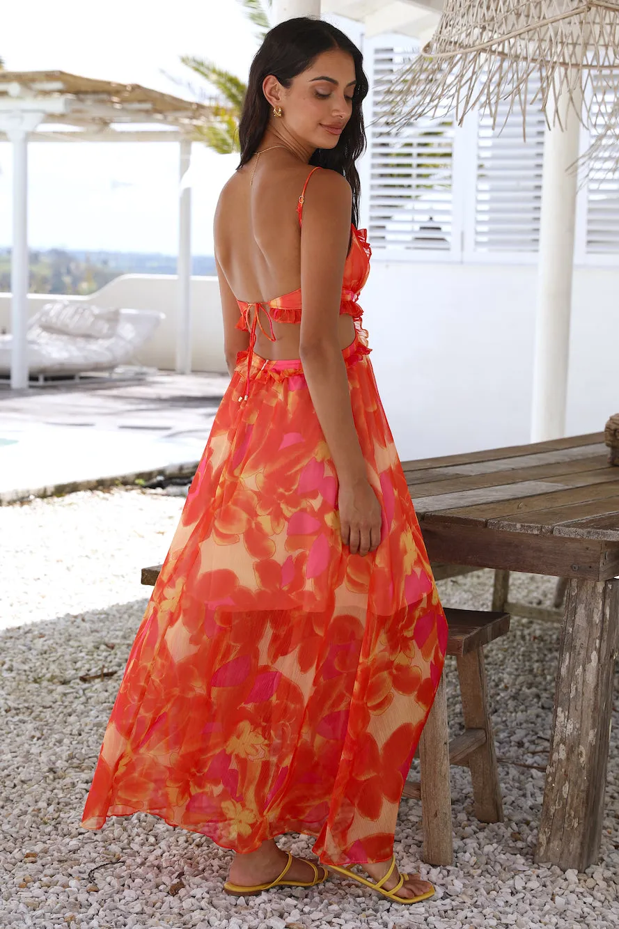 Sweet Music Maxi Dress Orange sold by Fortunate One product image thumbnail 5
