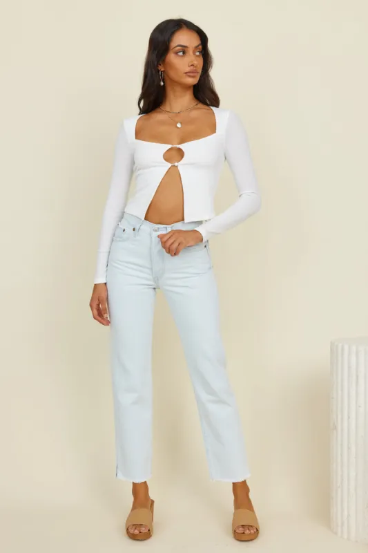 LEVI'S 501 Original Cropped Jeans Light Indigo Worn In sold by Fortunate One